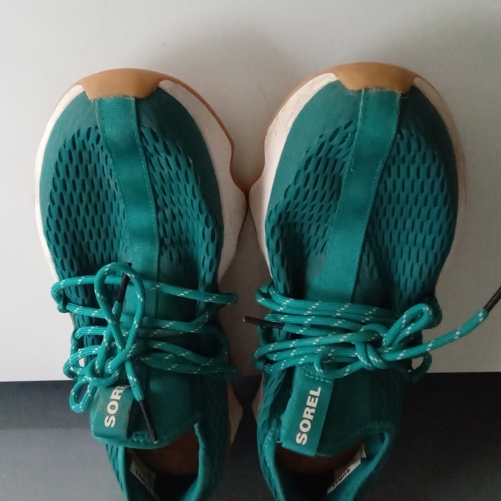 Sorel Kinetic Litelace Teal Sneaker Shoes Women Size 10 Athletic Lace Up - Picture 4 of 5